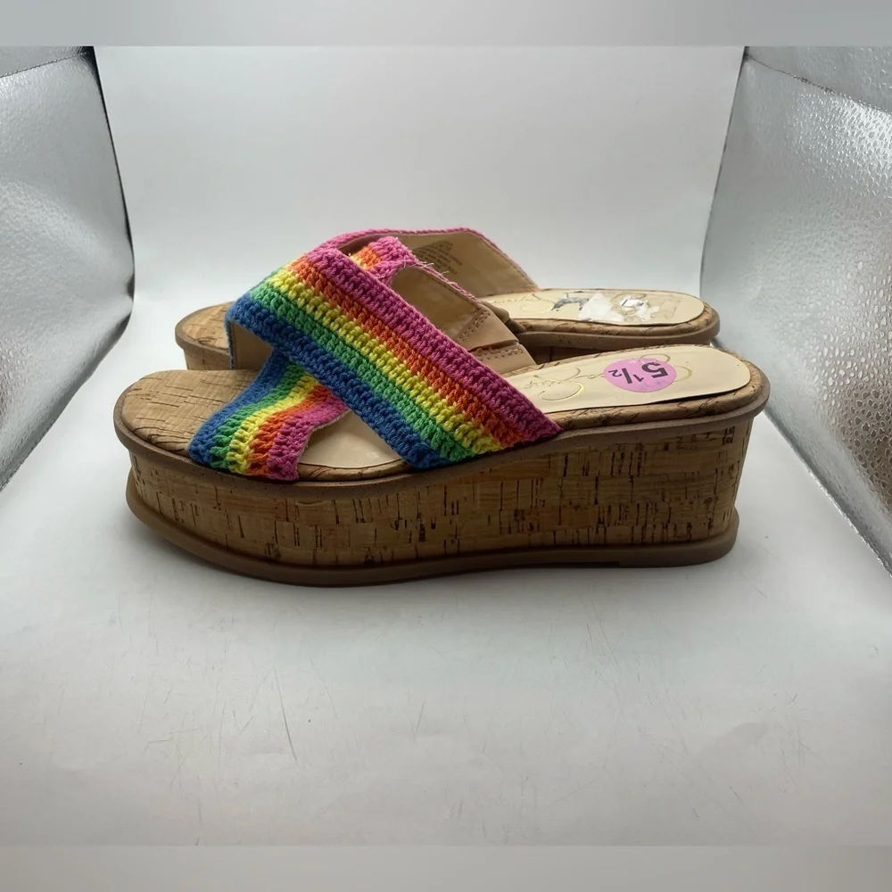 Jessica Simpson women’s cork Platform Sandals size 5.5